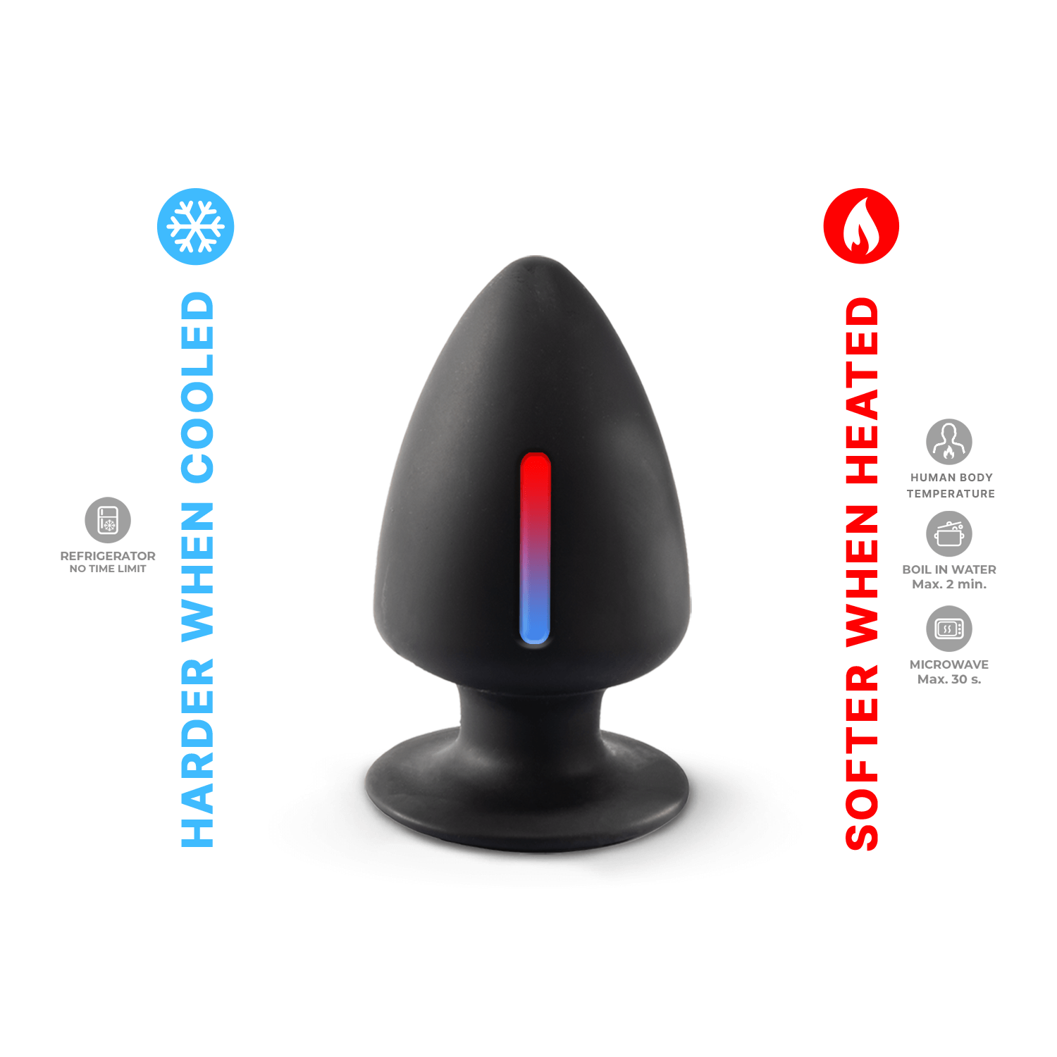 Silexd - Plug de silicona de alta calidad Talla L - Negro