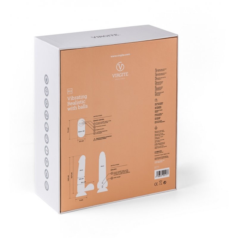 VIBRADOR REALISTA R12" CARNE 14,4 CM CON MANDO A DISTANCIA"