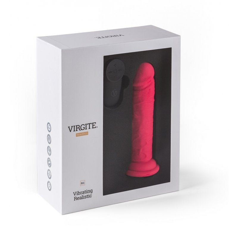 VIBRADOR REALISTA R11" ROSA 14,4 CM CON CONTROL REMOTO"