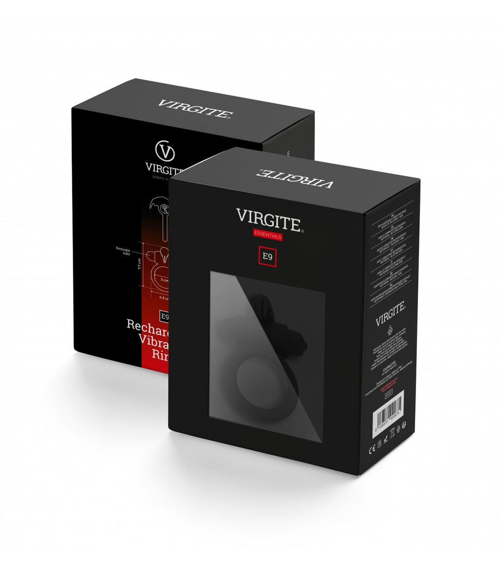 E9 ANILLO VIBRADOR RECARGABLE NEGRO