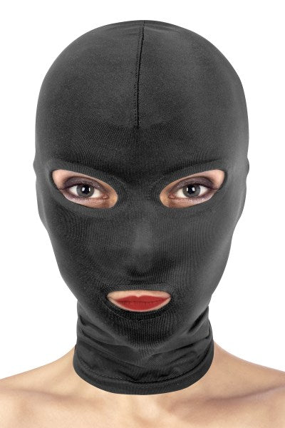 Fetish Tentation - Capucha con Apertura para Boca y Ojos - Negro