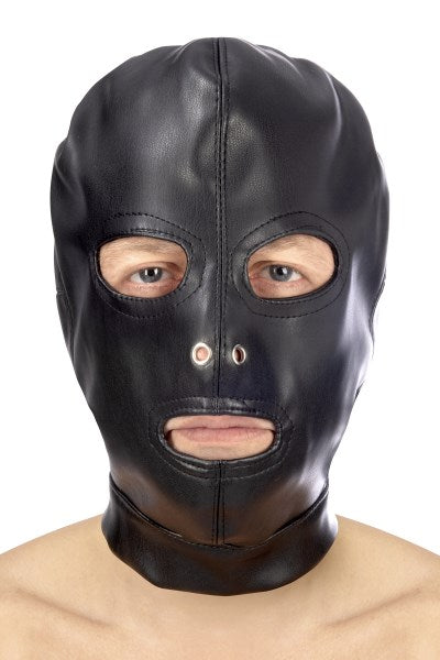 Fetish Tentation - Máscara con Apertura para Ojos y Boca - Negra