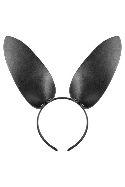 Fetish Tentation - Orejas de conejo de piel sintética - Negro