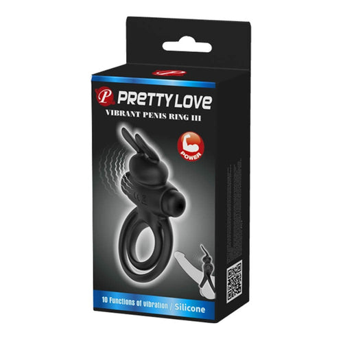 Anillo de pene Pretty Love Vibrant 3 Negro