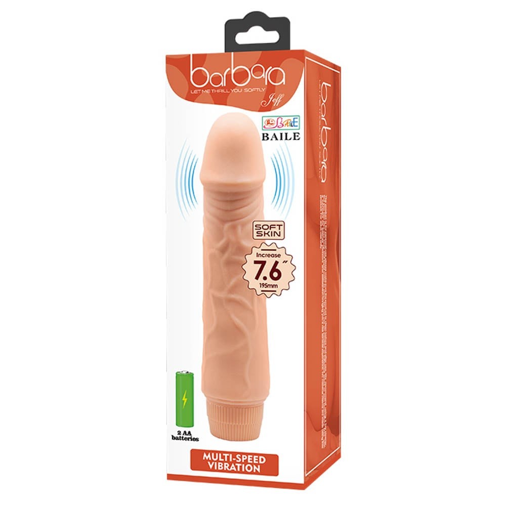 Barbara Jeff Vibrador realista multivelocidad 7,6"