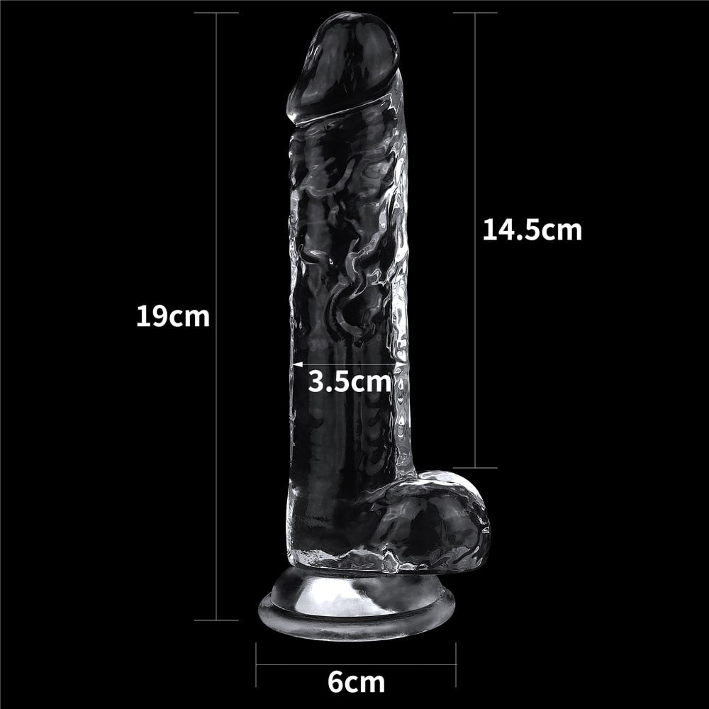 Dildo transparente impecable de 7,5''