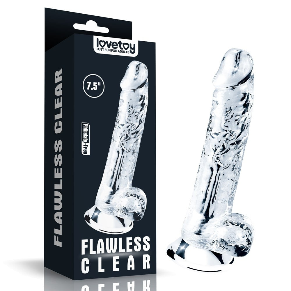 Dildo transparente impecable de 7,5''