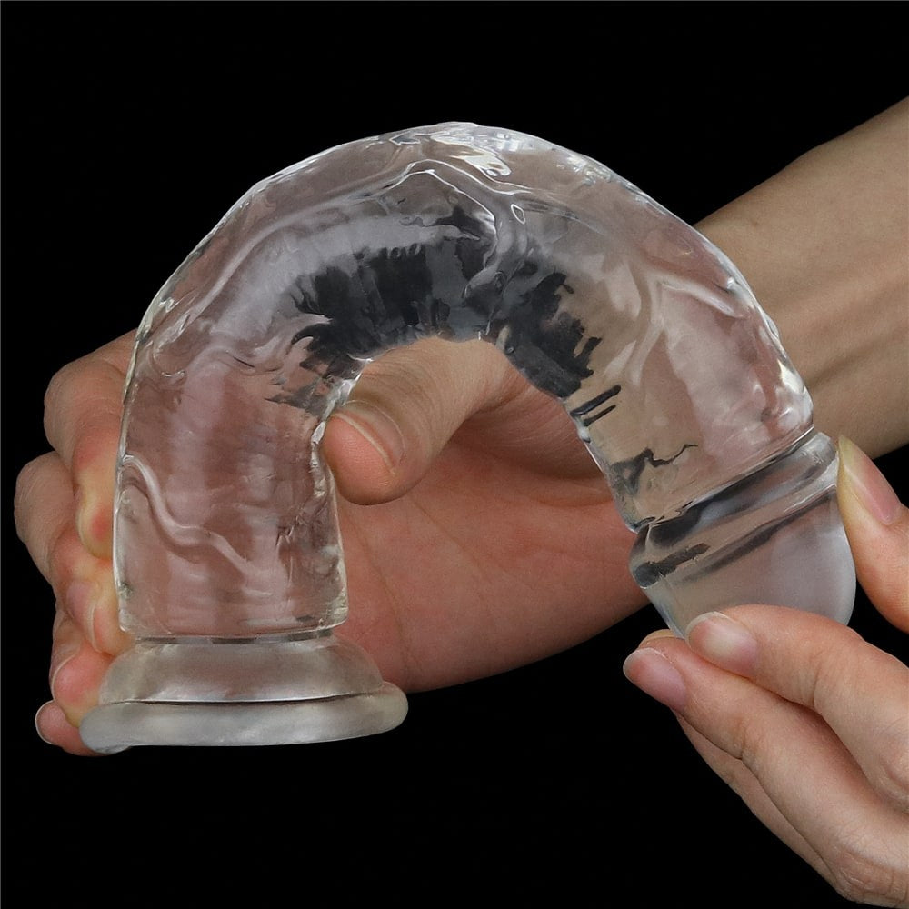Dildo transparente impecable de 7,0''