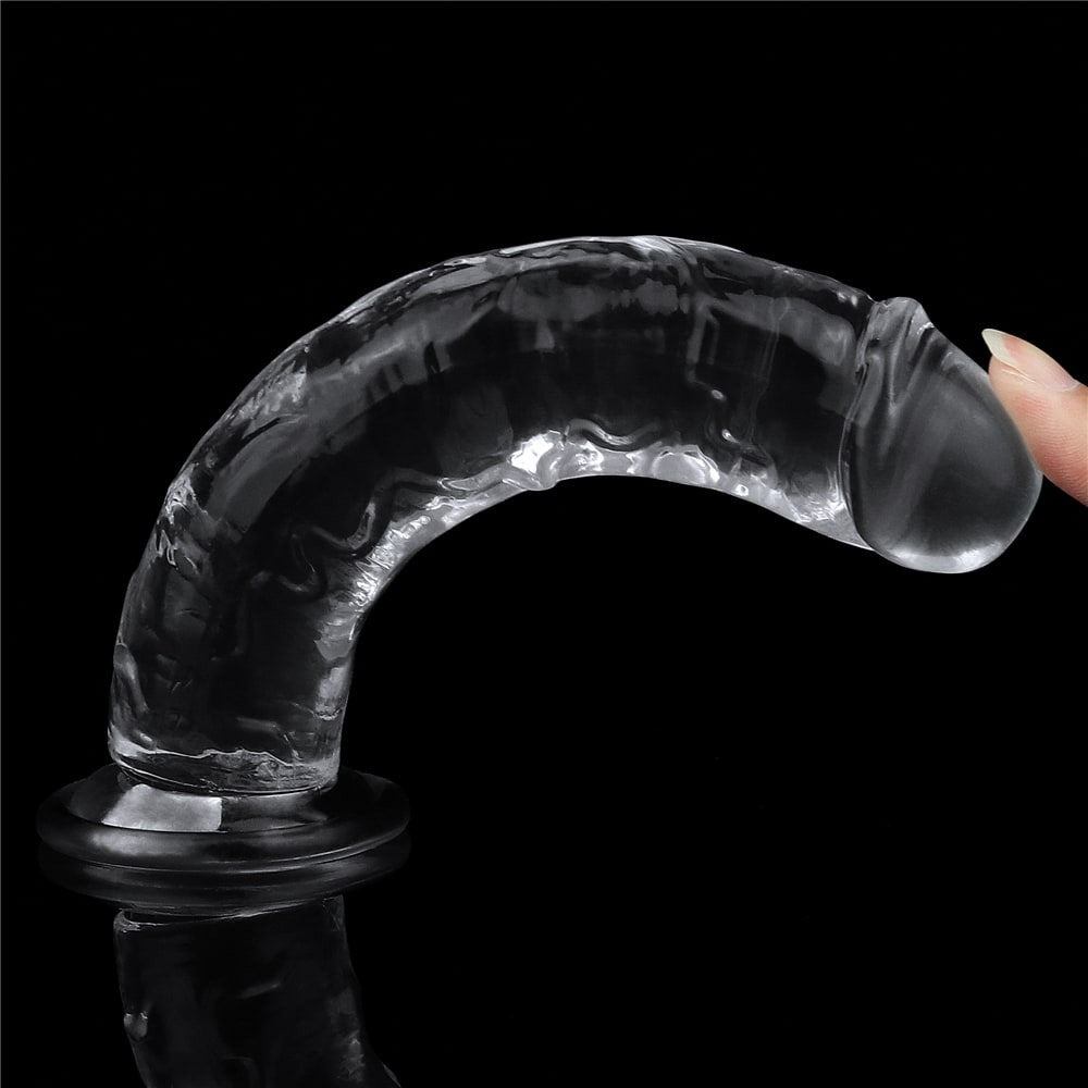 Dildo transparente impecable de 7,0''