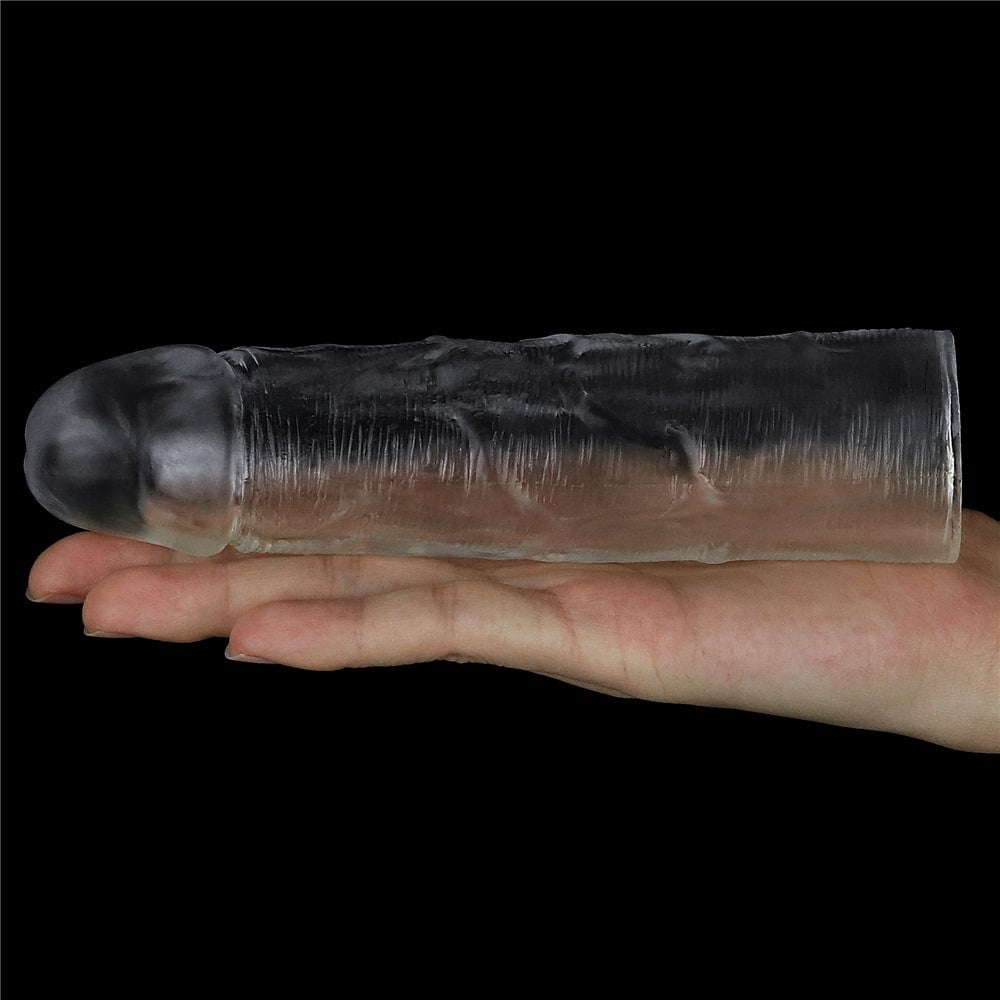 Funda para pene transparente impecable Agregue 2,54 cm