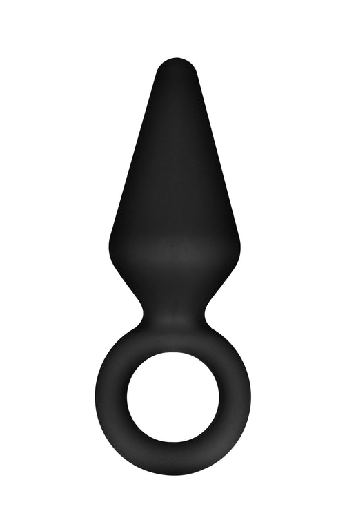 TAPÓN ANAL DE PLATINO CON BUCLE PARA AVENTURAS - PEQUEÑO