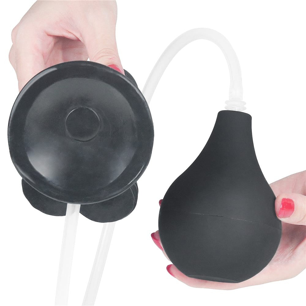 Dildo extremo de 9'' con chorro - Negro