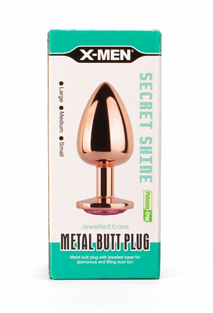 Plug anal de metal X-MEN Secret Shade Rose L