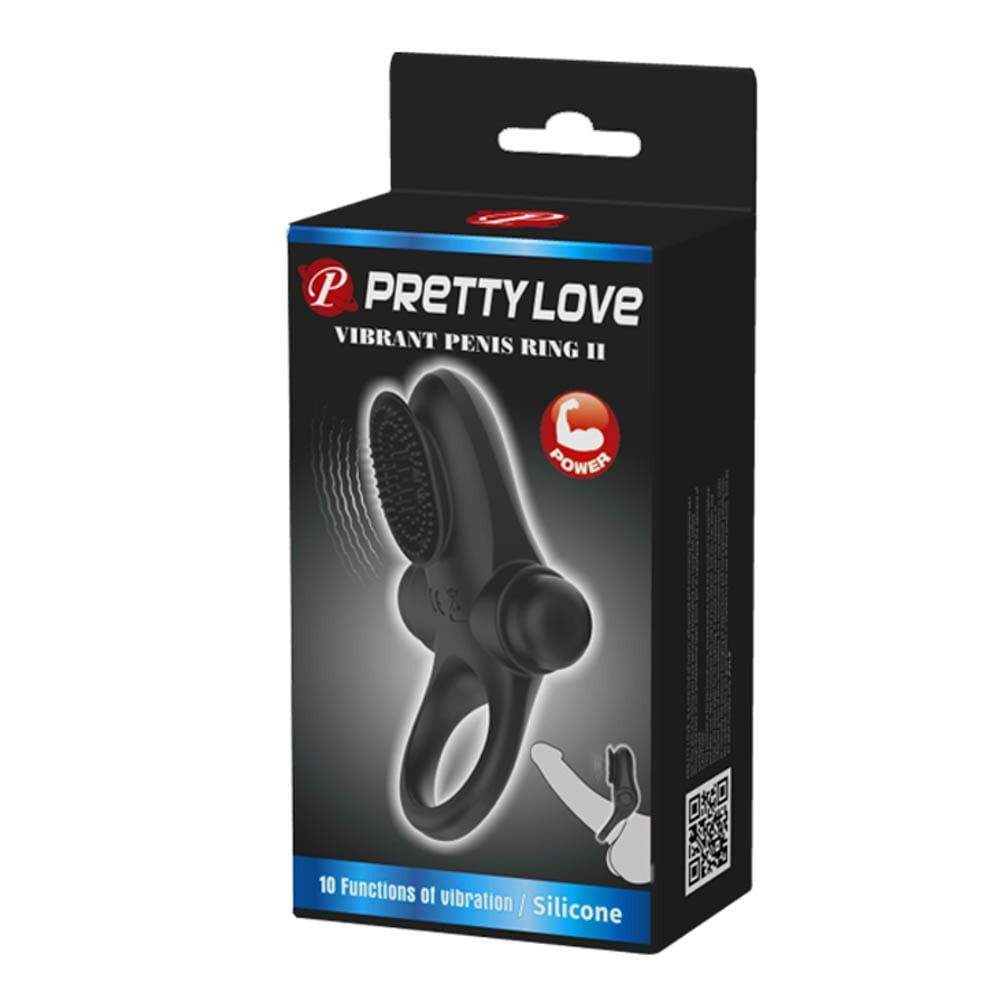 Anillo para pene Pretty Love Vibrant 2 Negro