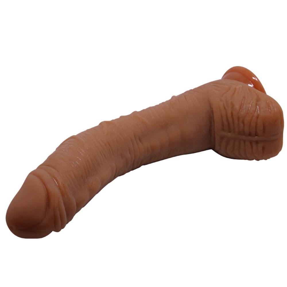 Precioso dildo Alex de 11 pulgadas, marrón