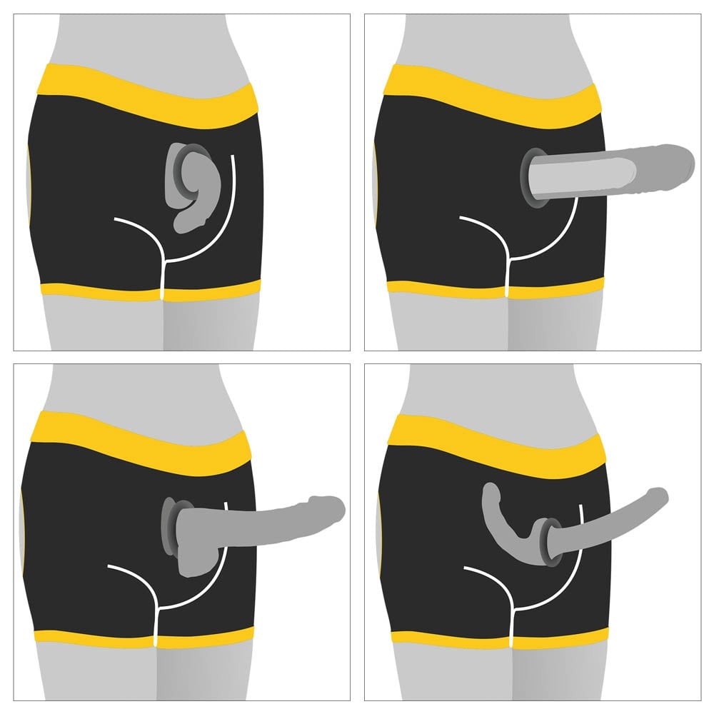 Pantalones cortos arneses excitantes XS/S (cintura 28-32 pulgadas)