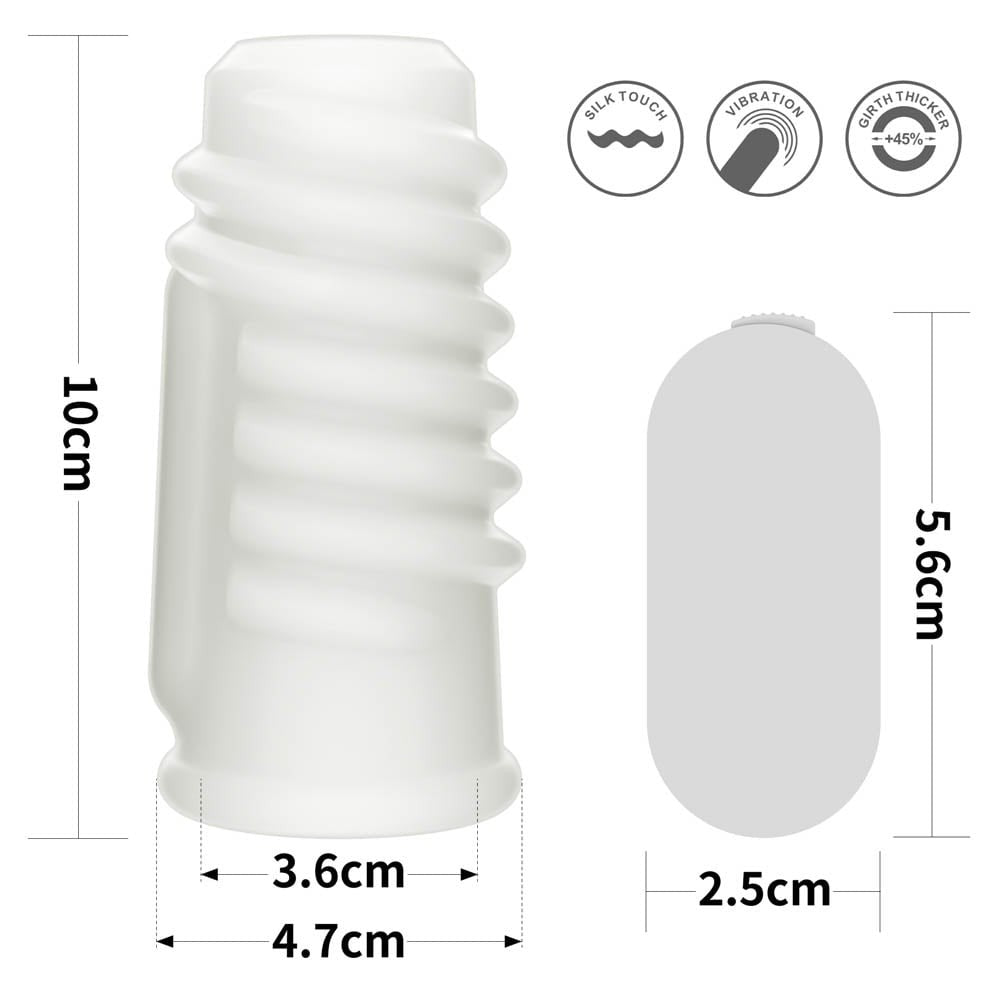 Anillo vibrador espiral Knights (blanco) I