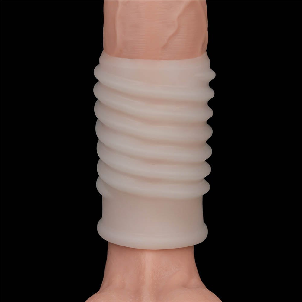 Anillo vibrador espiral Knights (blanco) I