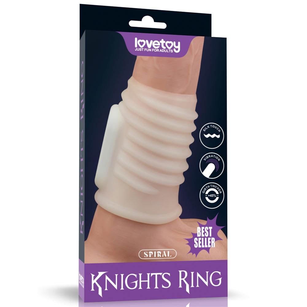 Anillo vibrador espiral Knights (blanco) I
