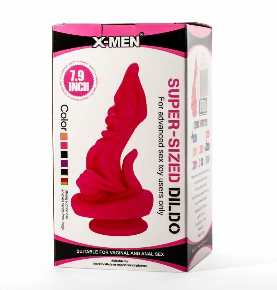 Dildo súper grande X-Men de 7,9" de PVC negro I