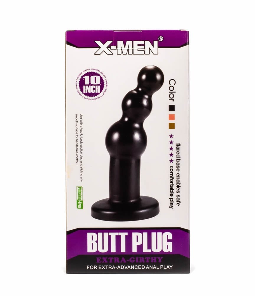 Plug anal extragrueso X-MEN 10.63" negro