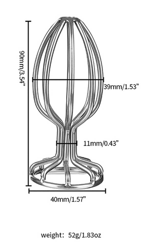 Plug anal de acero inoxidable L