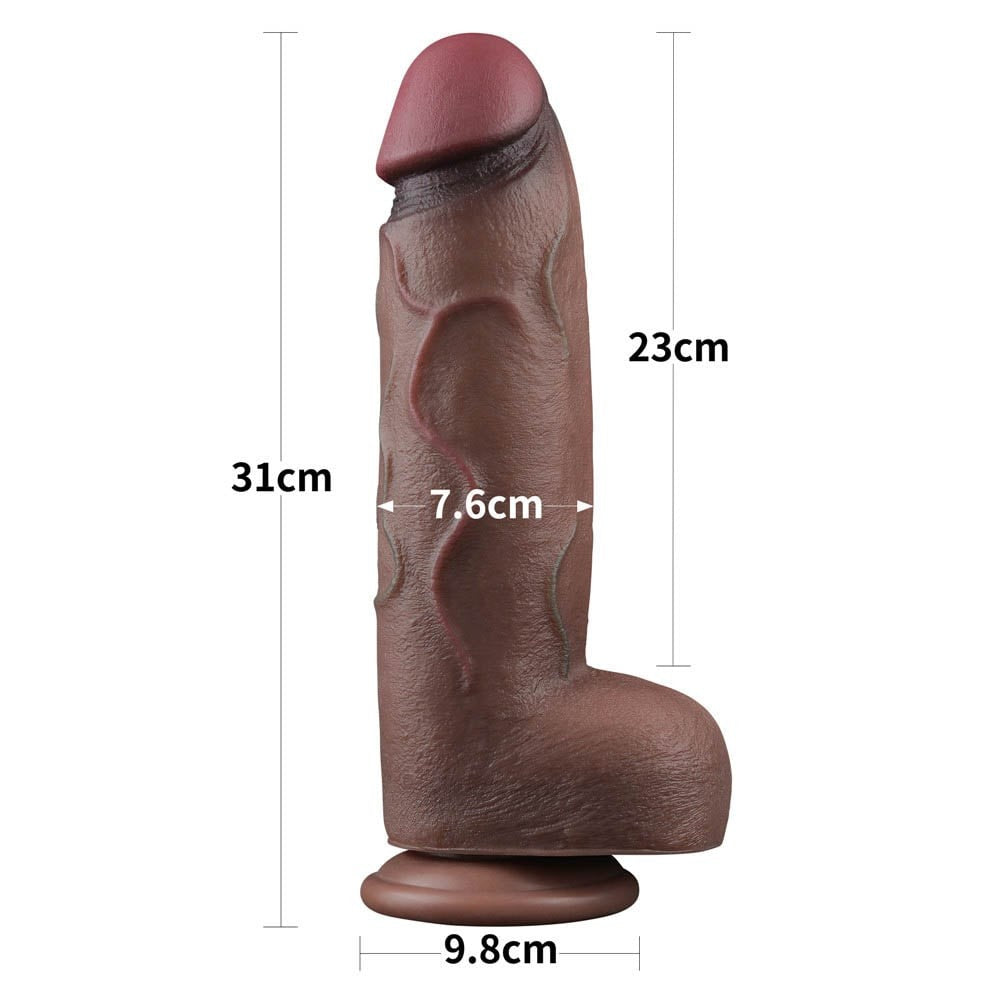 Penes de silicona de doble capa de 12'' XXL