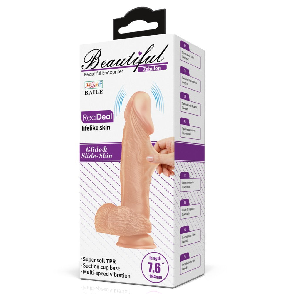 Precioso dildo vibrador Zebulon de 7,6"