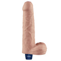 Dildo vibrador recargable REAL SOFTEE de 9" (color carne)