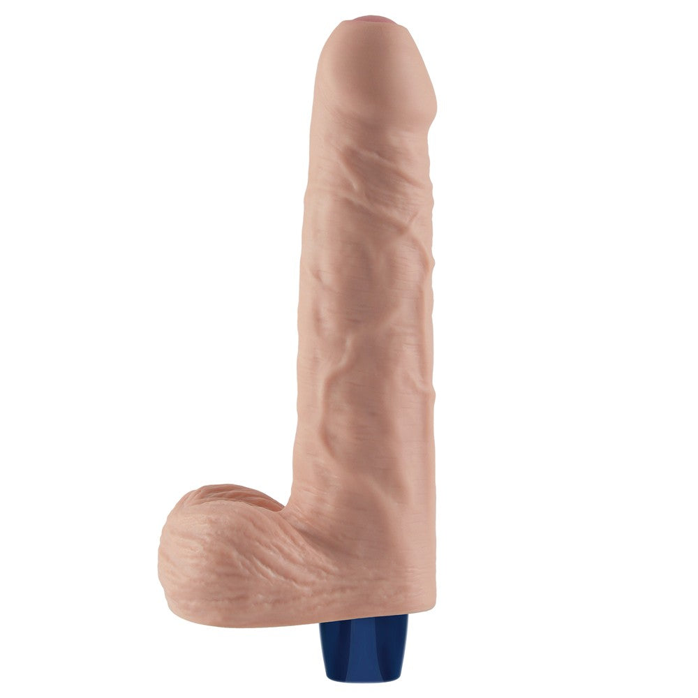 Dildo vibrador recargable REAL SOFTEE de 9" (color carne)