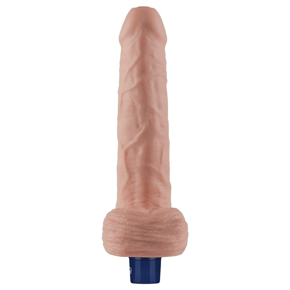 Dildo vibrador recargable REAL SOFTEE de 9" (color carne)