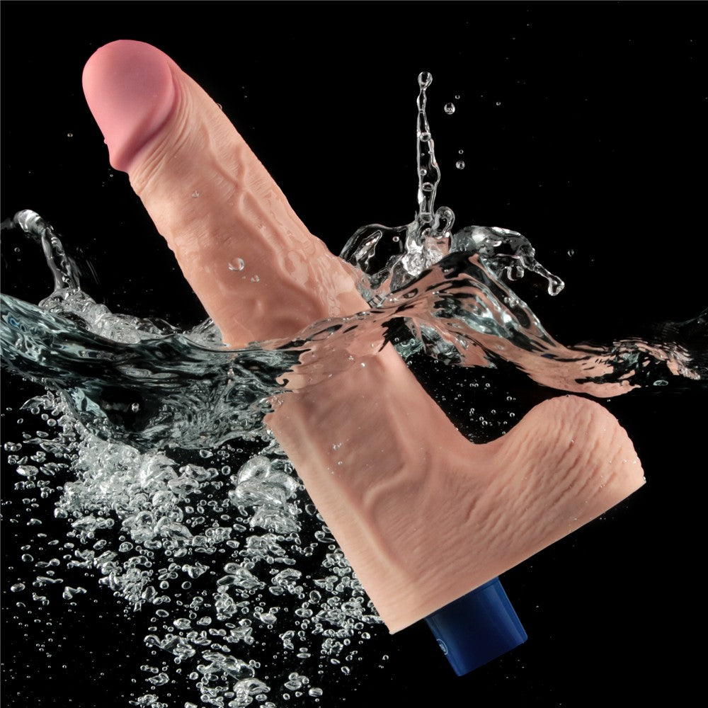 Dildo vibrador recargable REAL SOFTEE de 10" (color carne)_B15O50_4