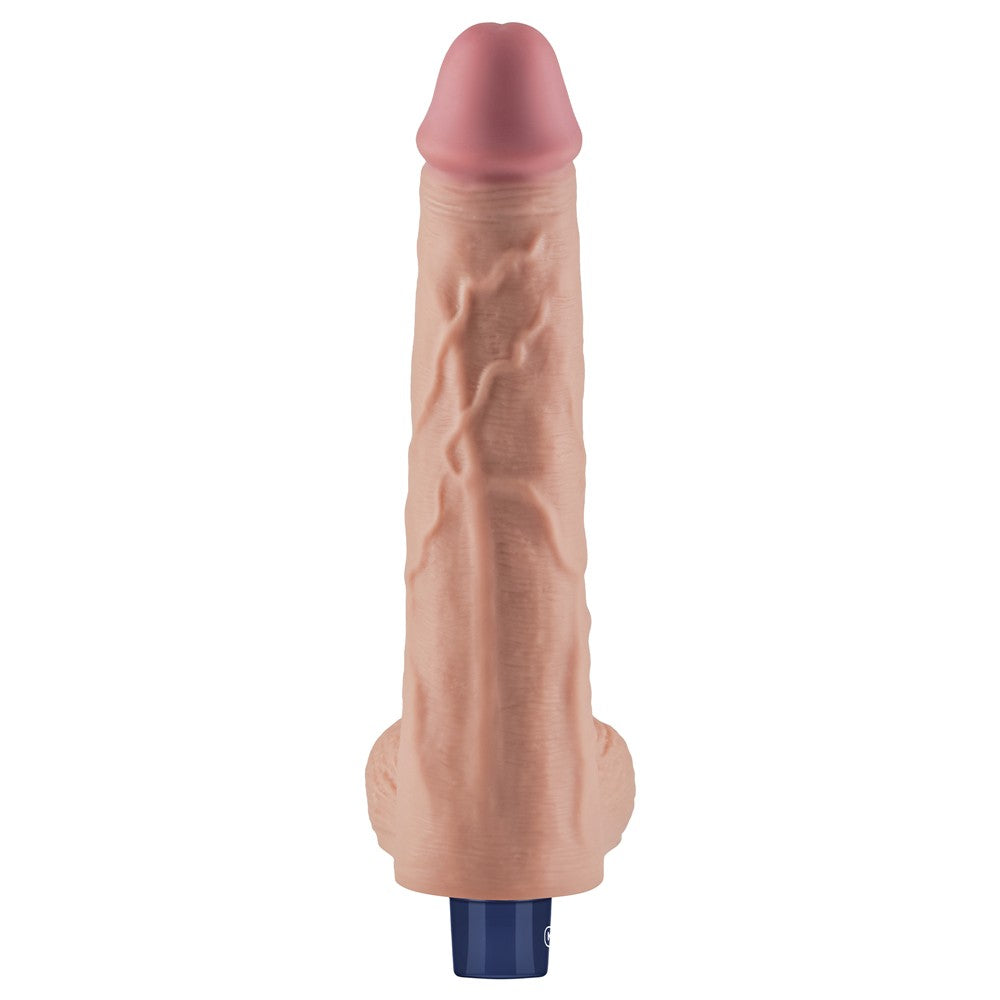 Dildo vibrador recargable REAL SOFTEE de 10" (color carne)_B15O50_4