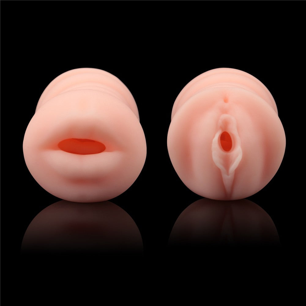 Vagina y boca con doble lado Explosión de piel virgen