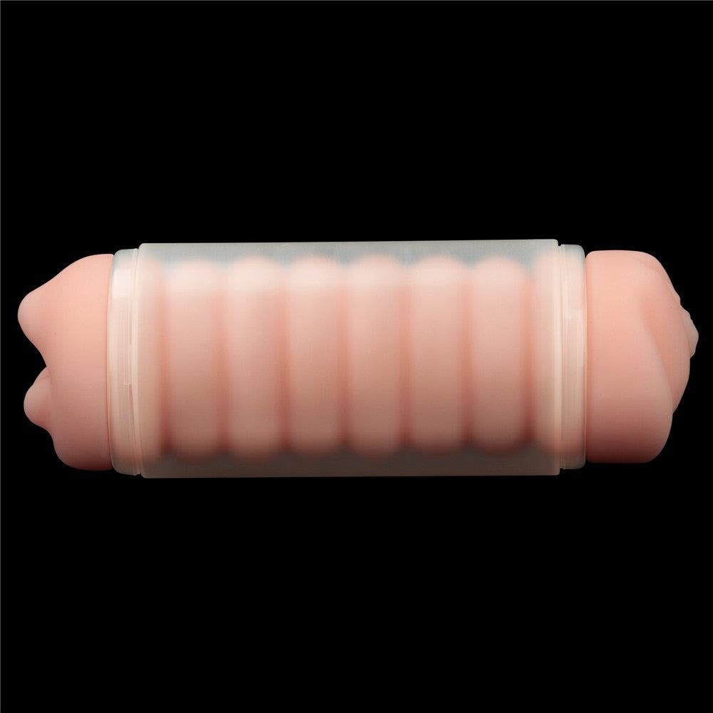 Vagina y boca con doble lado Explosión de piel virgen