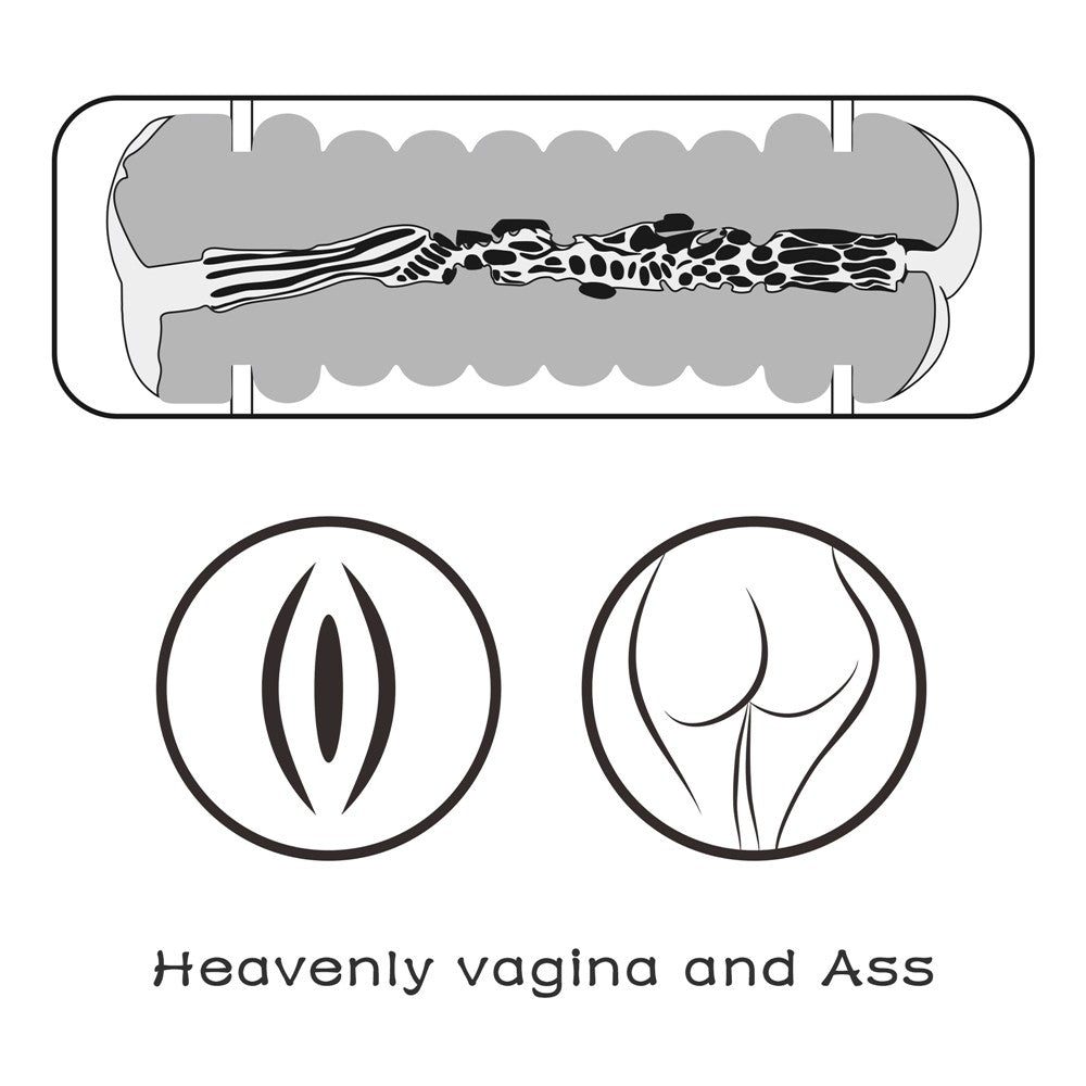 Vagina y culo con doble extensión lateral para piel virgen