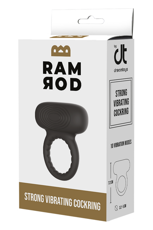 ANILLO PARA EL PENE VIBRADOR RAMROD FORTE NEGRO
