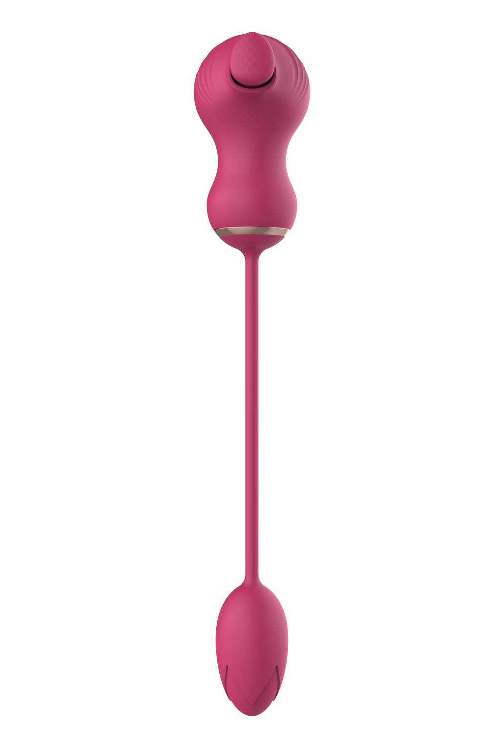 ESSENTIALS DOPPIO STIMOLATORE FLESSIBILE E UOVO VIBRANTE ROSA
