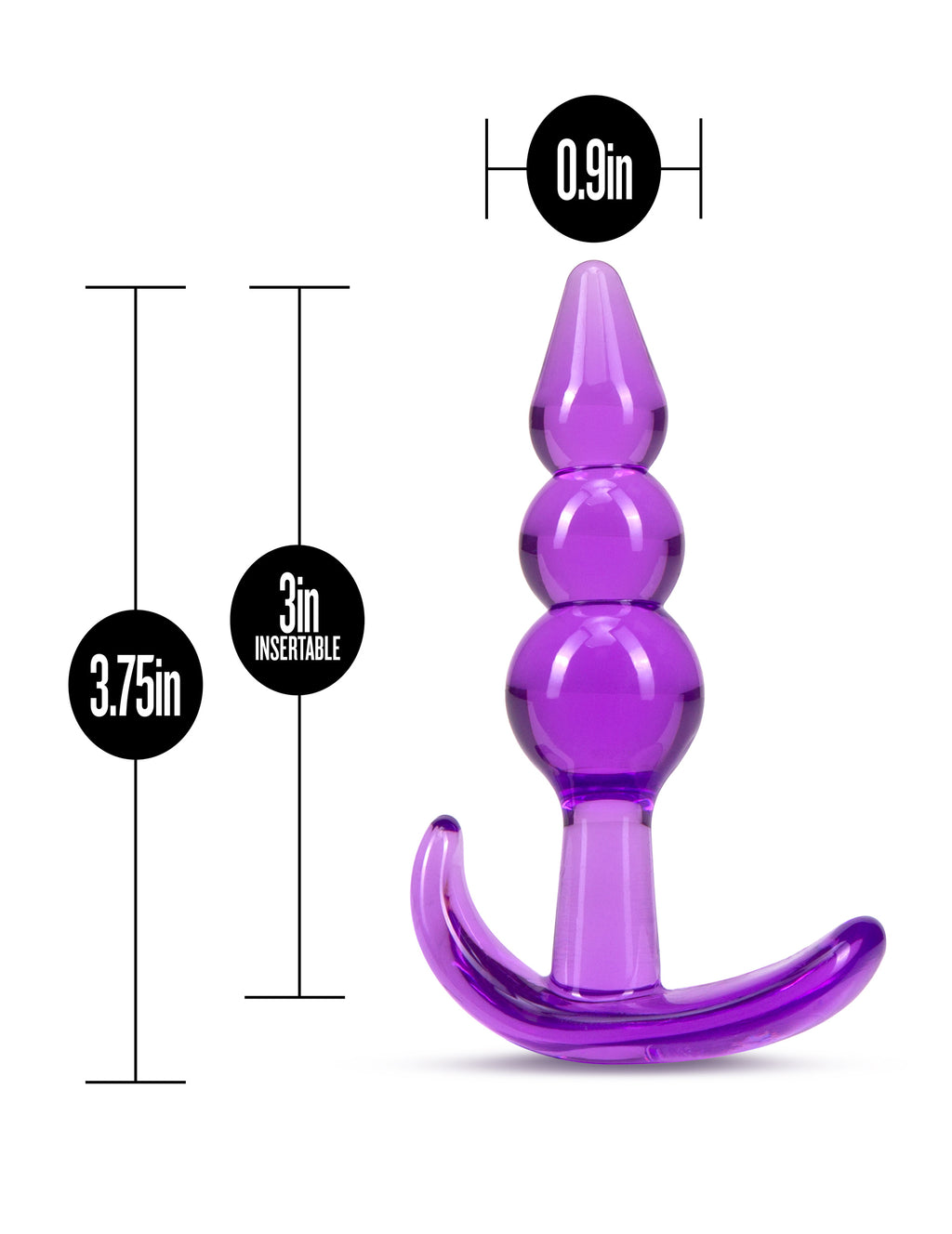 B YOURS PLUG ANAL DE TRIPLE PERLA VIOLETA