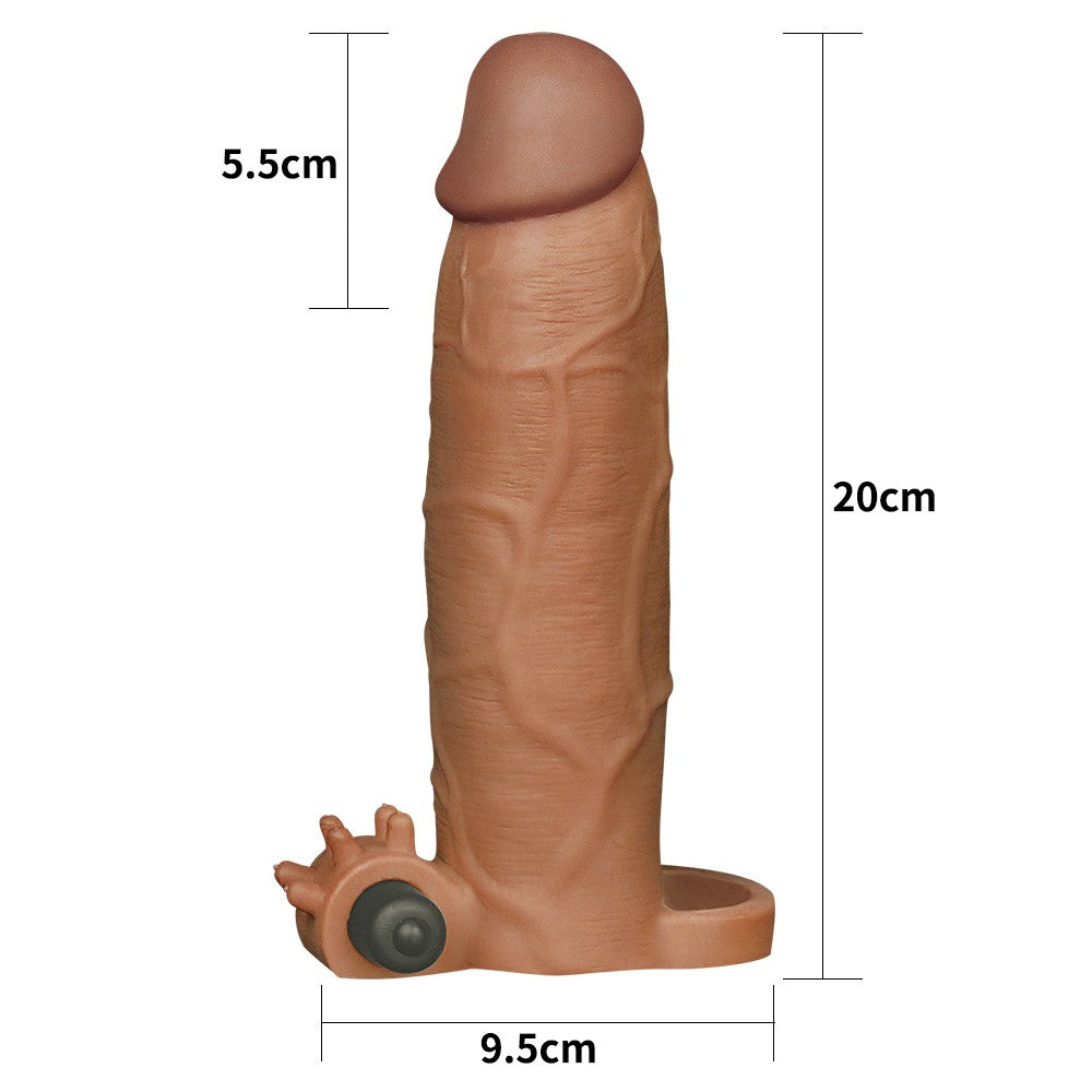 Manga vibradora para pene Pleasure X-Tender n.º 6 marrón