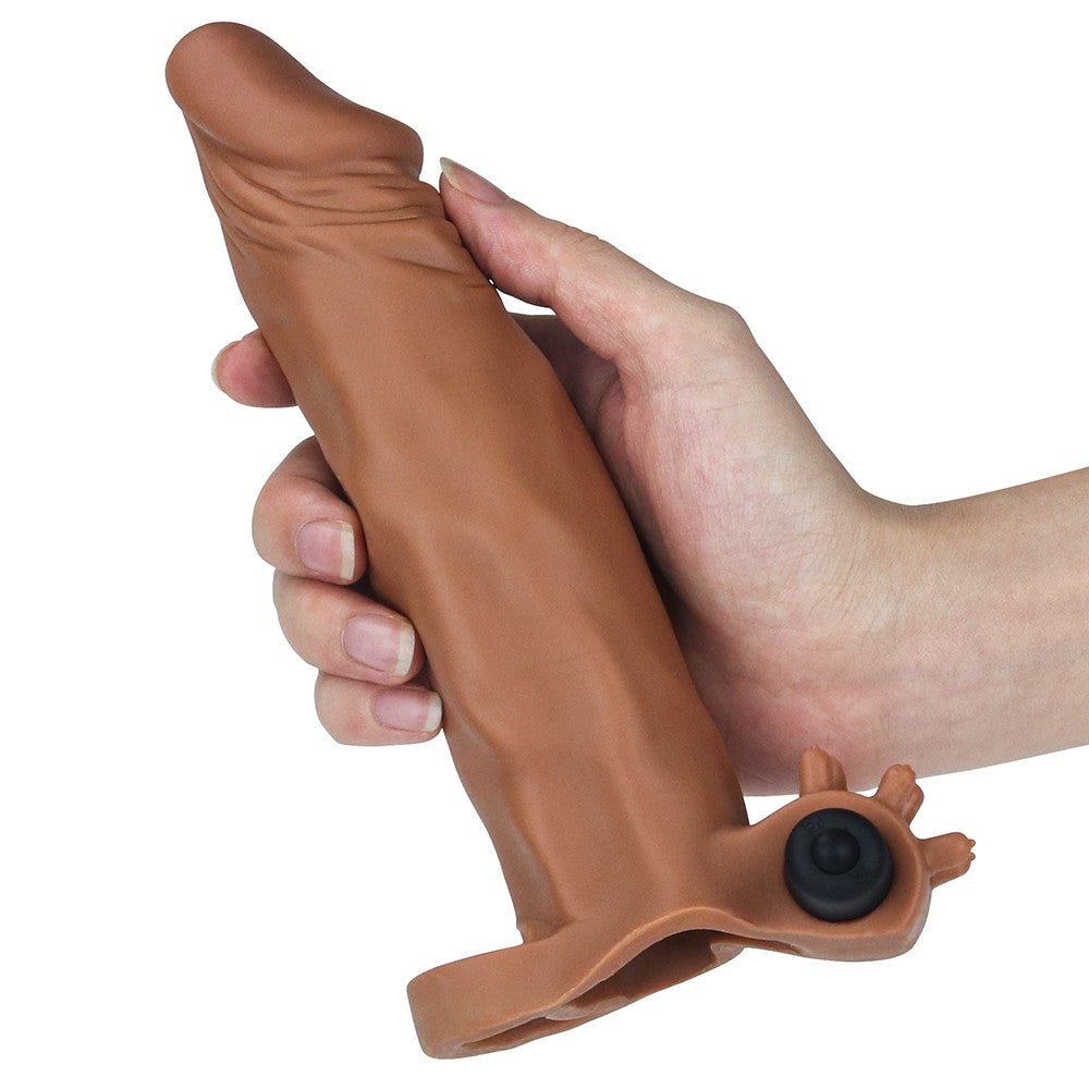 Manga vibratoria para pene Pleasure X-Tender n.º 3 marrón