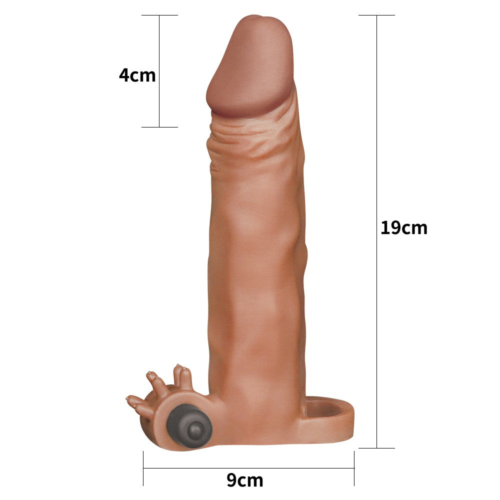 Manga vibratoria para pene Pleasure X-Tender n.º 3 marrón