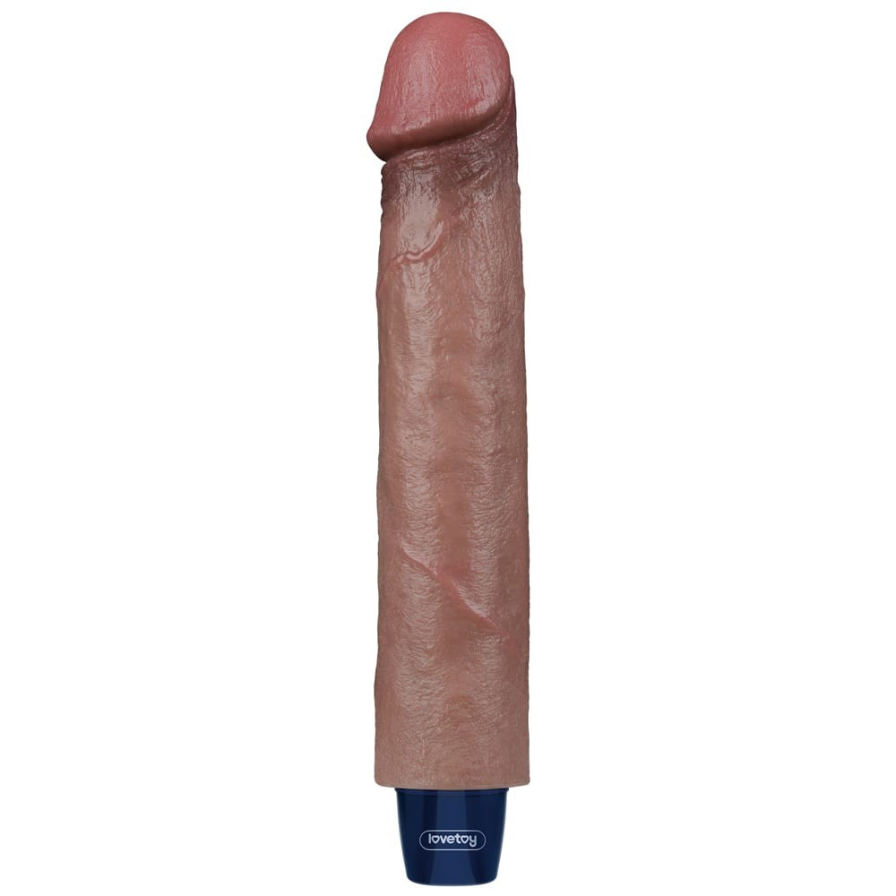 Dildo vibrador recargable de silicona REAL SOFTEE de 9"