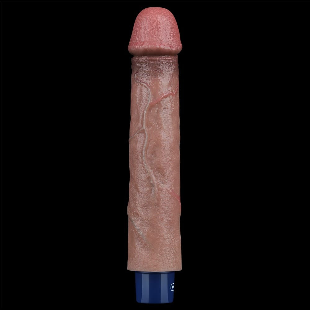 Dildo vibrador recargable de silicona REAL SOFTEE de 9"