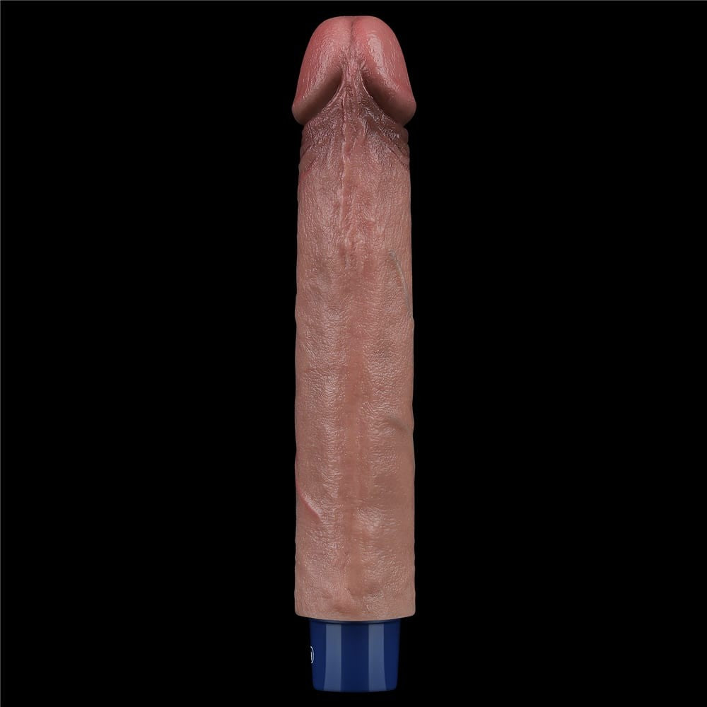 Dildo vibrador recargable de silicona REAL SOFTEE de 9"