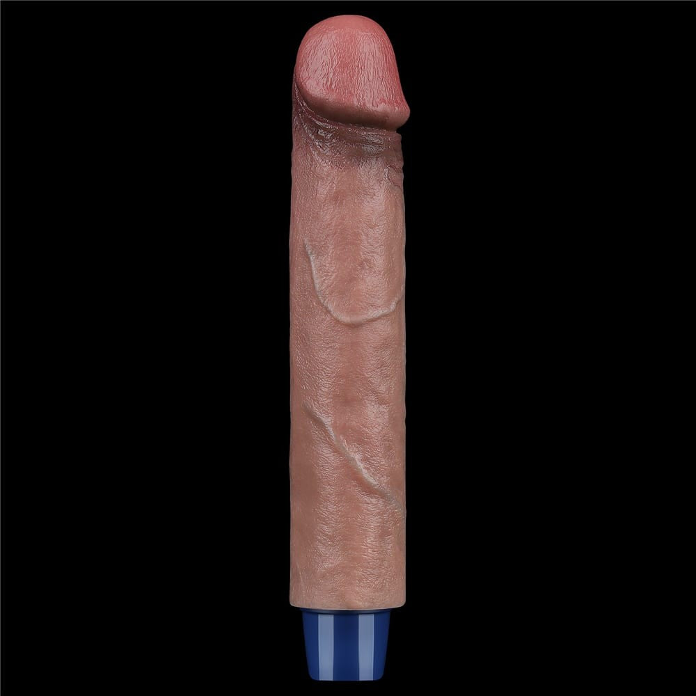Dildo vibrador recargable de silicona REAL SOFTEE de 9"