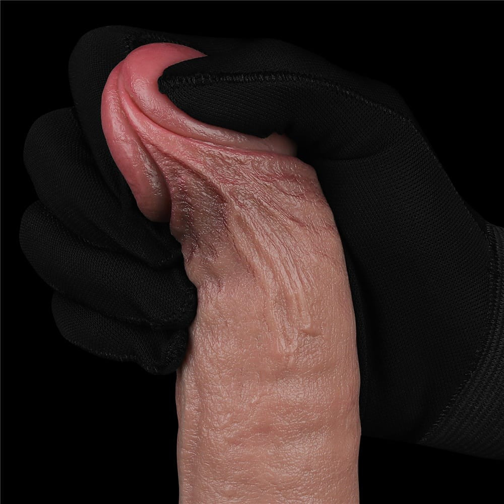 Dildo vibrador recargable de silicona REAL SOFTEE de 9,5"