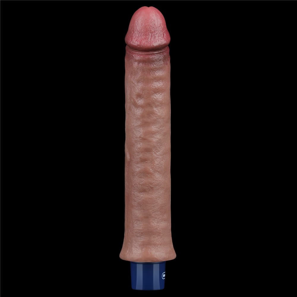 Dildo vibrador recargable de silicona REAL SOFTEE de 9,5"