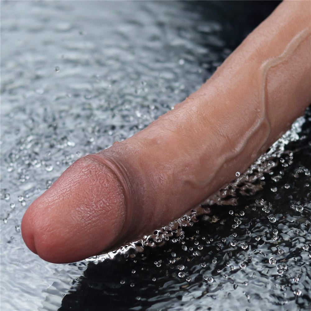 Dildo vibrador recargable de silicona REAL SOFTEE de 11 pulgadas