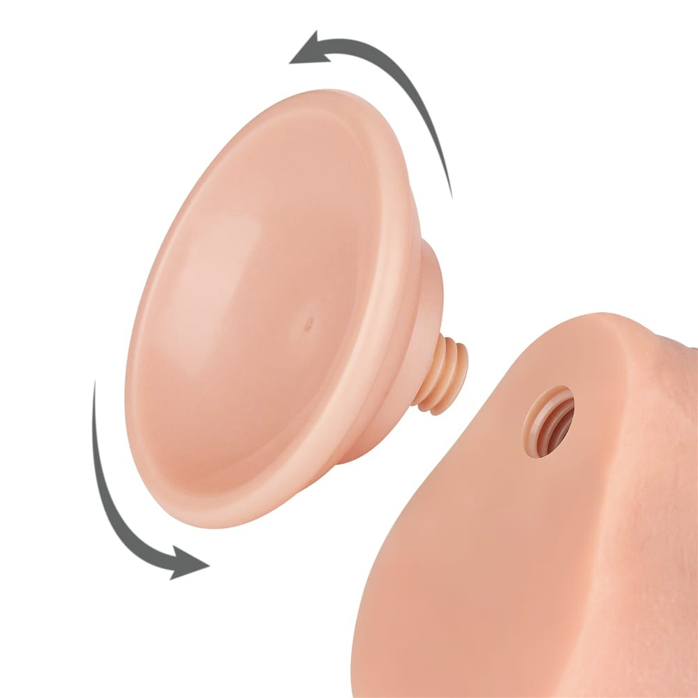 Dildo de doble capa con piel corredera de 7'' Flesh_B0O50_3